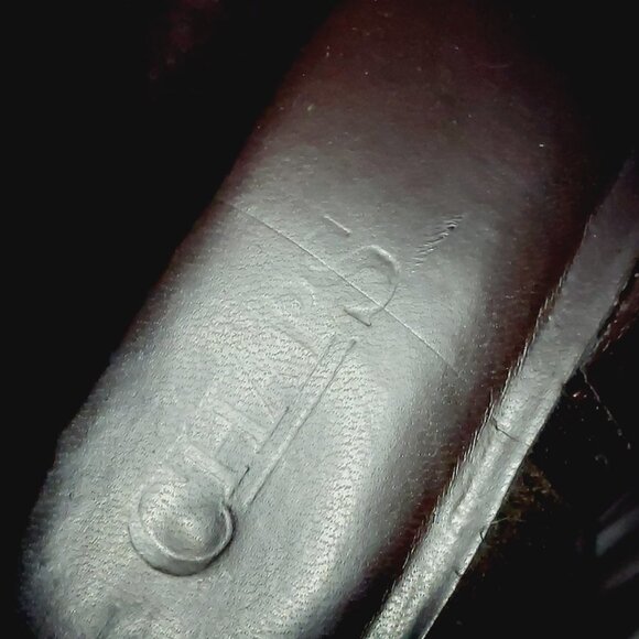 Chaps Gari Brown Leather Slip On Buckle Detail Side Zipper Mid-Shaft Boots D208 - Picture 8 of 12